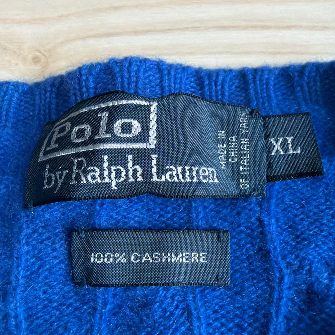 d*i様 極上　美品　ポロバイラルフローレン　カシミア100% ニット　ブルー