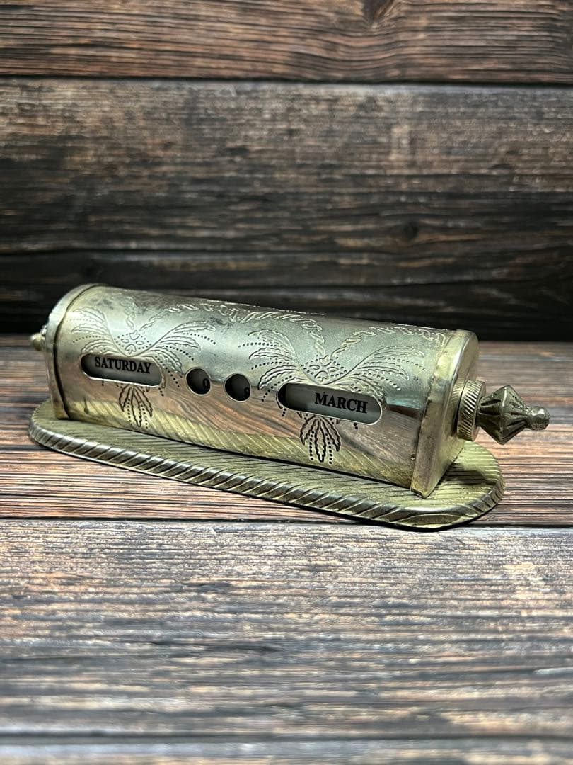 フランス製アンティーク　卓上　万年　カレンダー