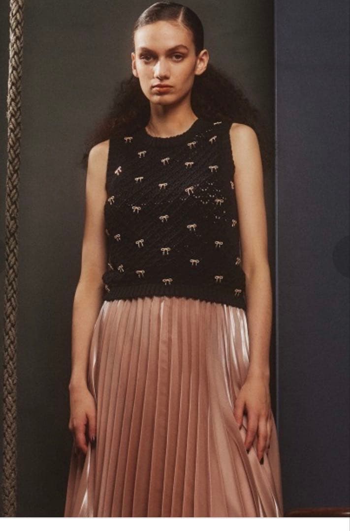 【新品】ダブルスタンダードクロージング　sov. ニットトップス　リボン　38