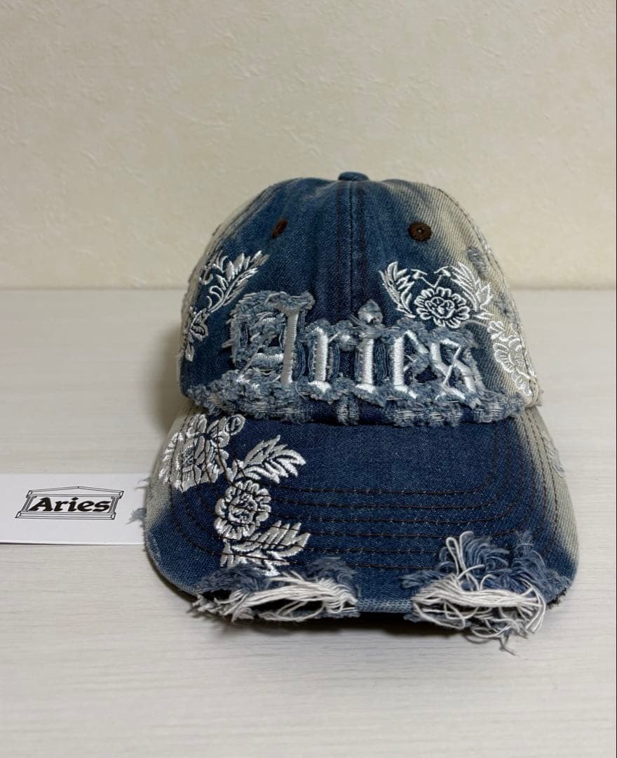 帽子 Aries Destyoyed Lece cap (Denim)