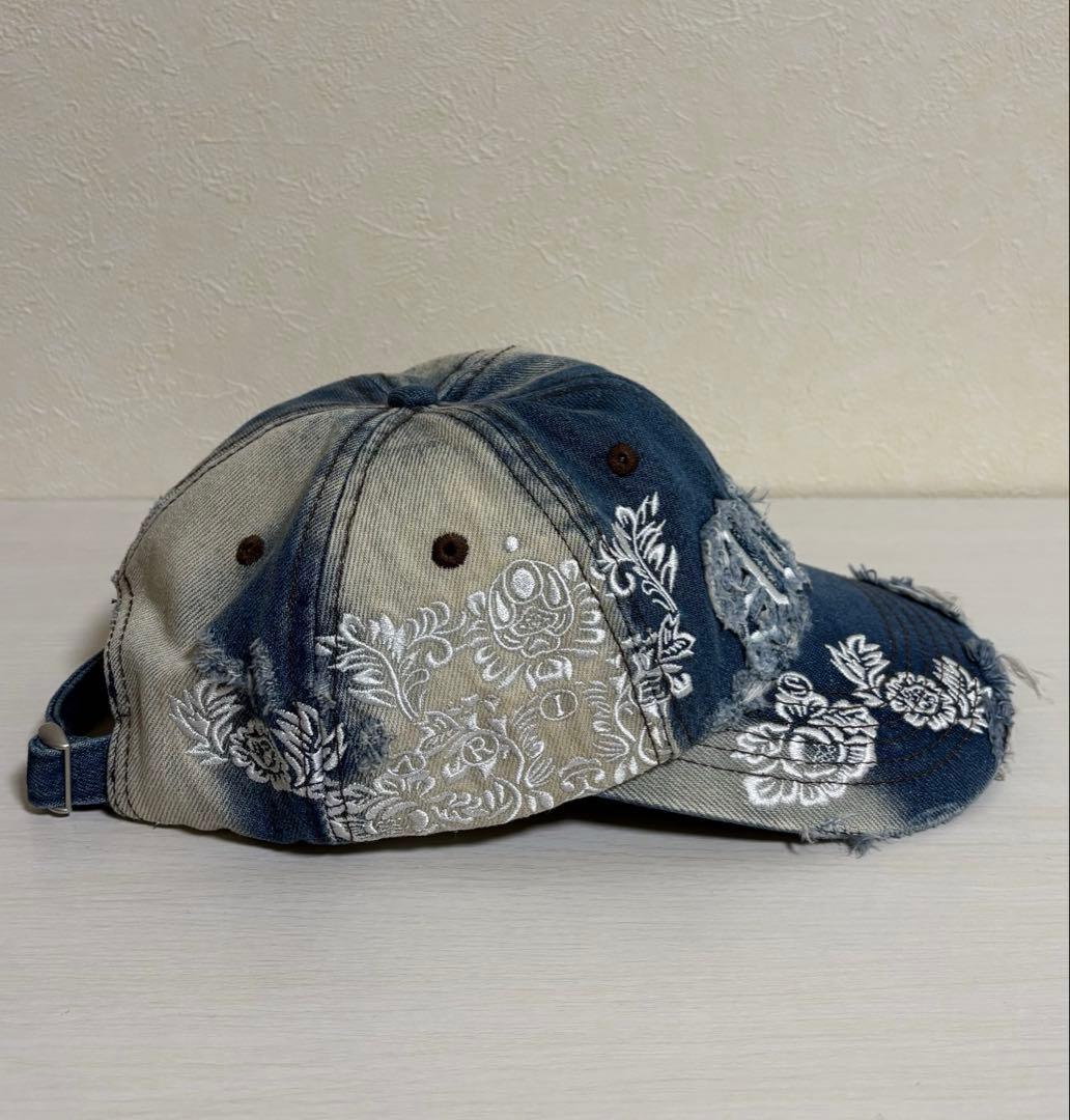 帽子 Aries Destyoyed Lece cap (Denim)