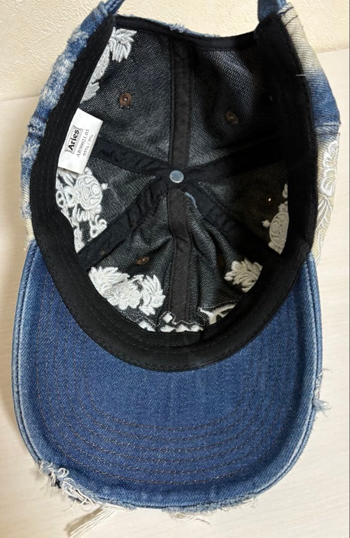 帽子 Aries Destyoyed Lece cap (Denim)