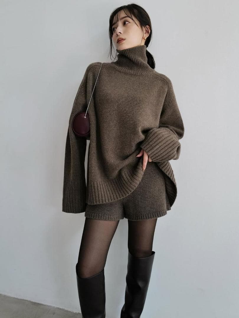 新品 完売品 即日発送 anuans HAMILTONショートパンツ ブラウン