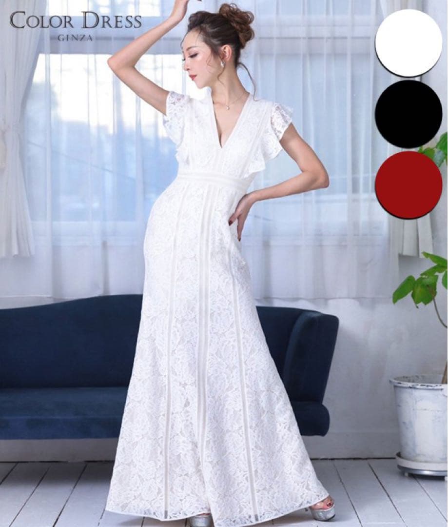 エルケイ　settan sugar ホワイトレースドレス Sサイズ