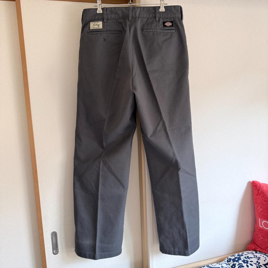 SCHOTT×DICKIES トラウザーズ CHARCOAL 34