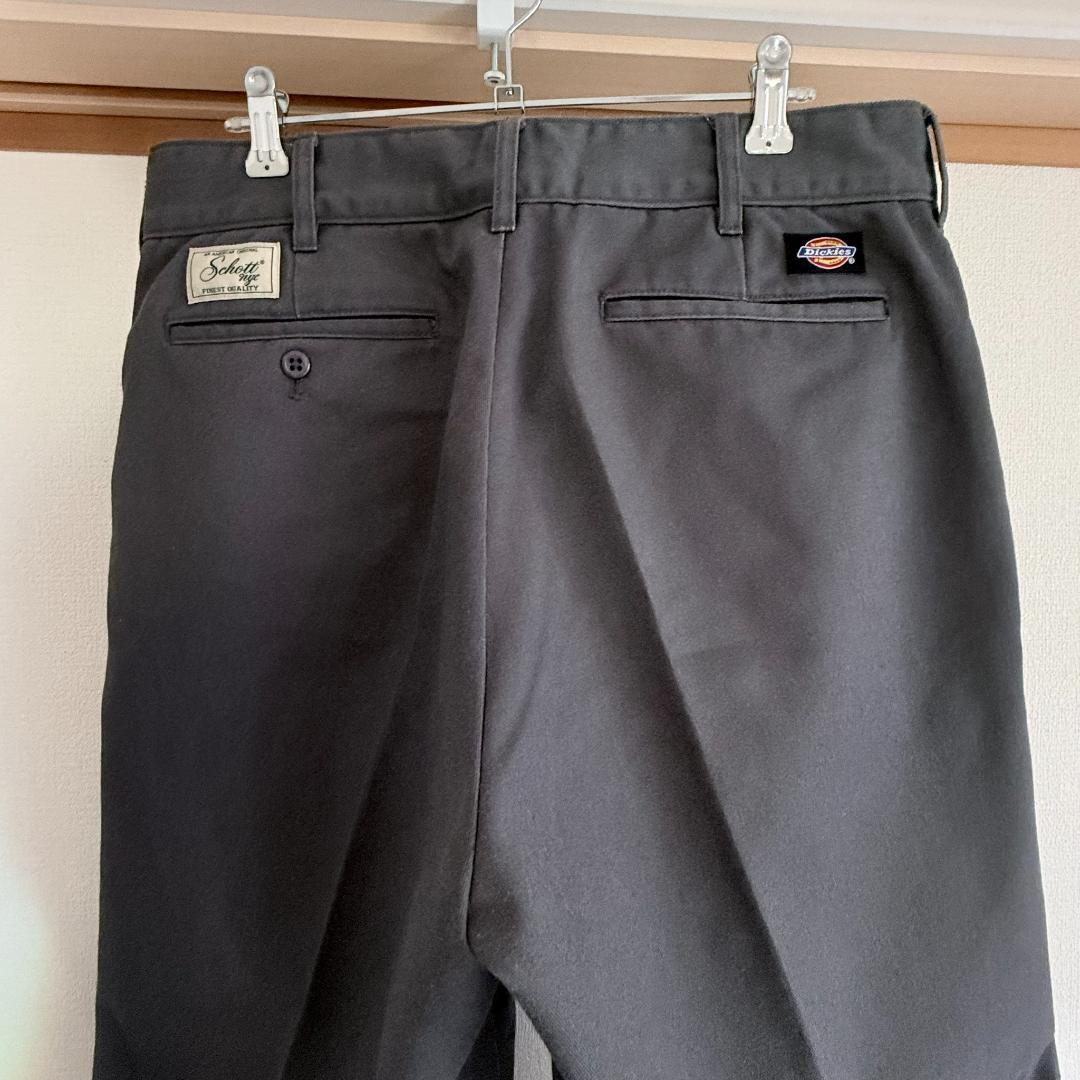 SCHOTT×DICKIES トラウザーズ CHARCOAL 34