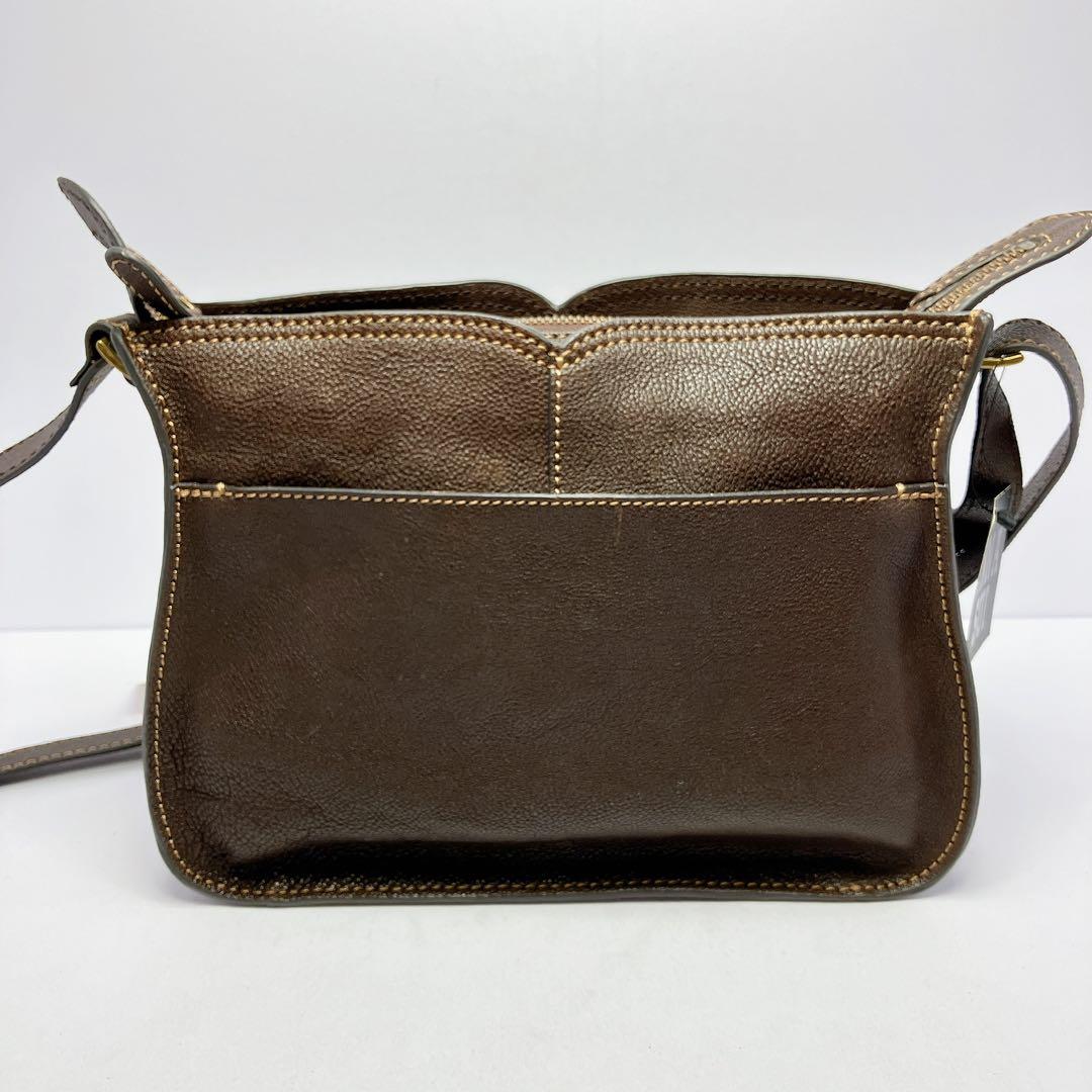 3326◯ ANNASUI ブラウン レザー ショルダーバッグ タグ付き