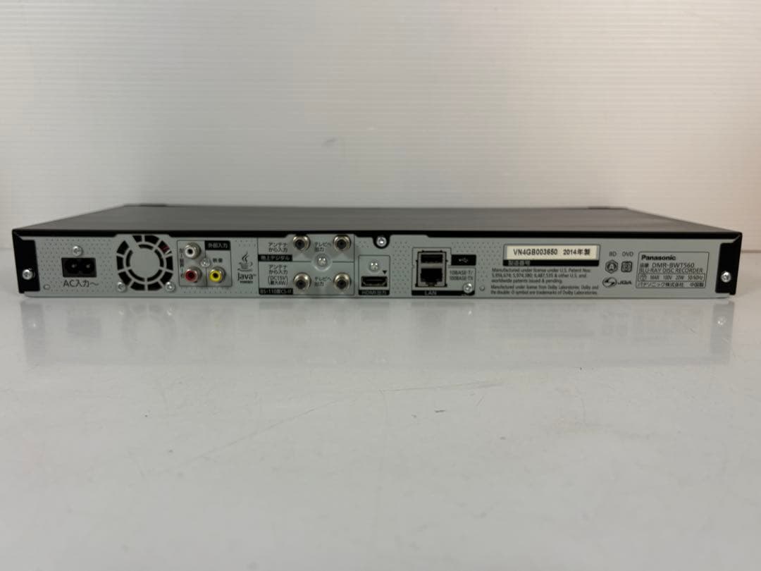 Panasonic パナソニック ブルーレイレコーダー DMR-BWT560