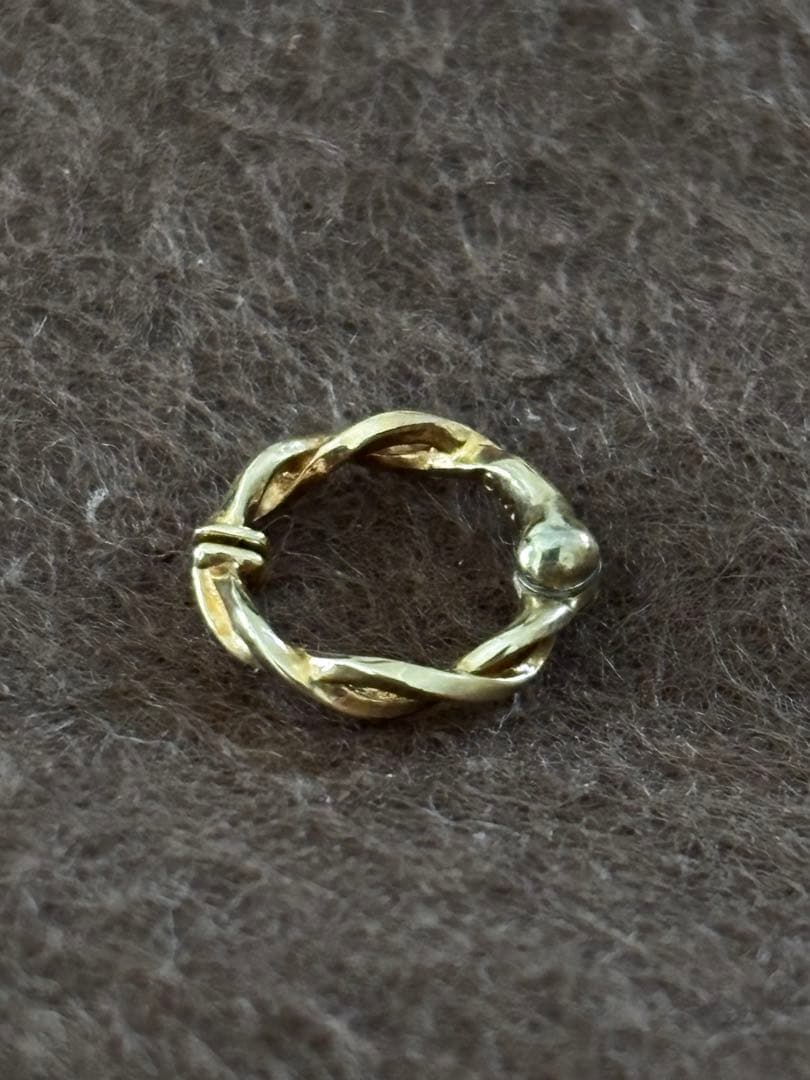 片耳　アガット フープ ピアリング K10 agete /24-1737