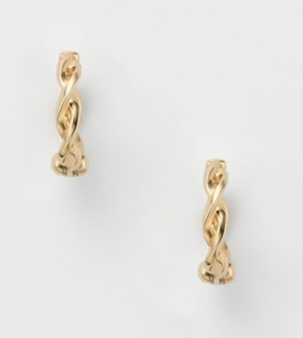 片耳　アガット フープ ピアリング K10 agete /24-1737