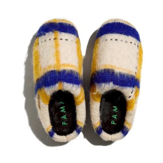 アイボリー / 0 SUBU × PAMM 透明な空気のチェックニット