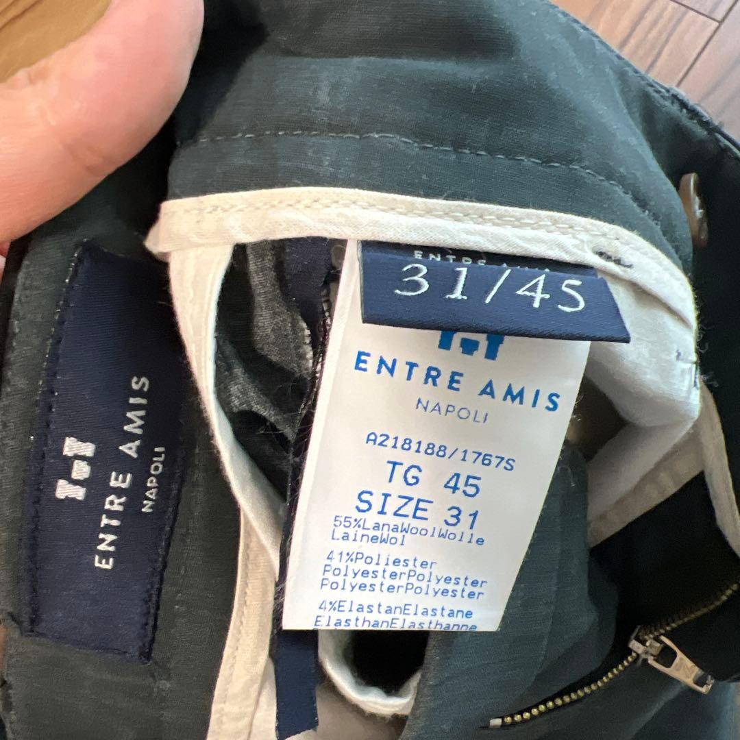 ENTRE AMIS グリーンスラックス サイズ31