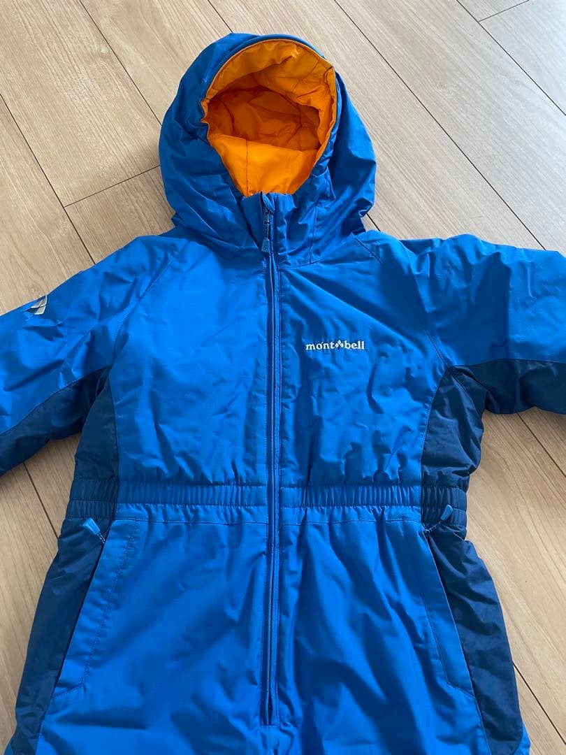 mont-bell 子ども用スキーウェア 青　120cm つなぎ　美品