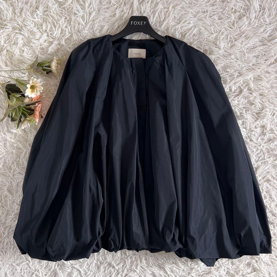 LE PHIL ルフィル ケープ バルーン ブルゾン ブラック