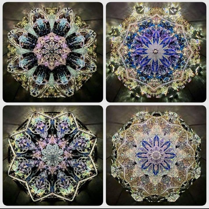 万華鏡《410・408》ゆっくり動くオイルタイプ（天板黒）セミオーダー