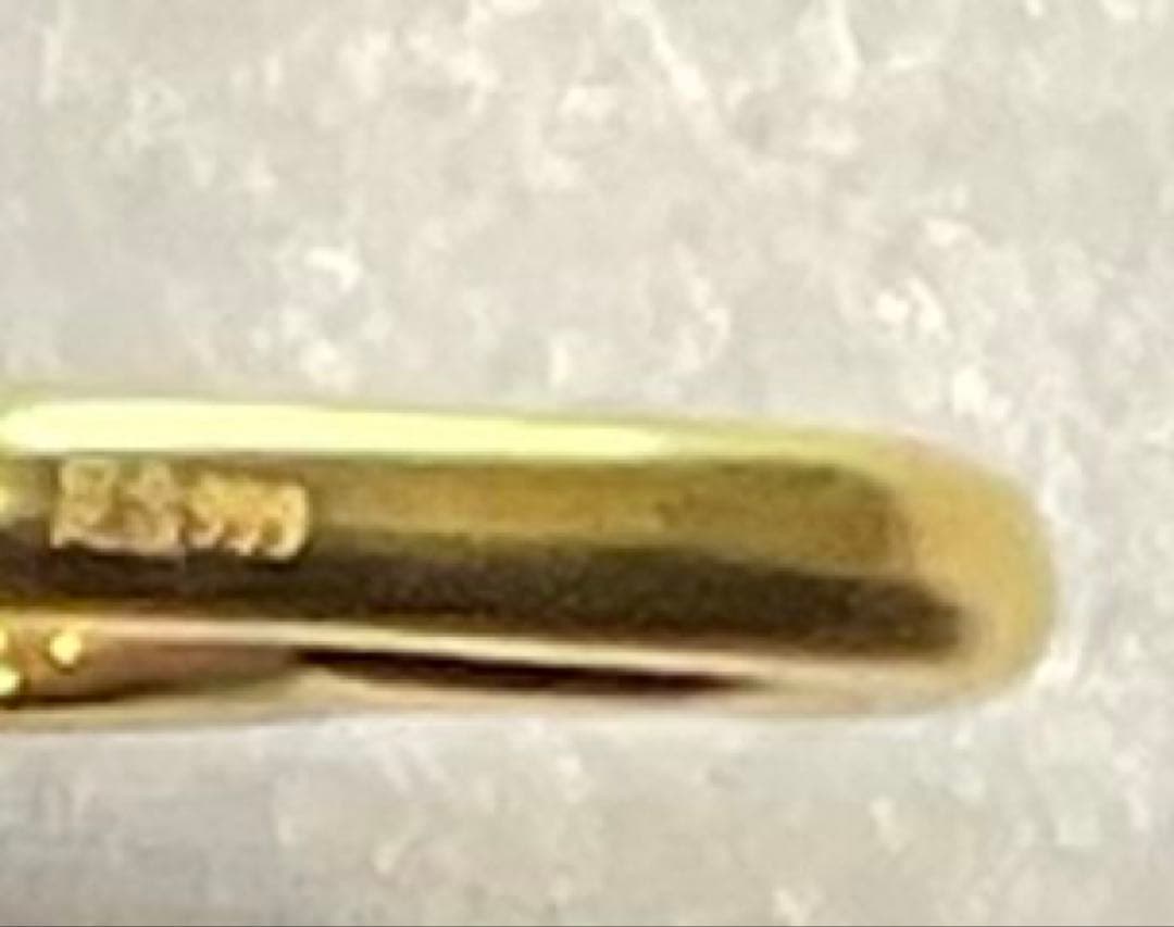 K24　ハートのペンダントトップ　約10mm　マット（?）加工　足金999刻印