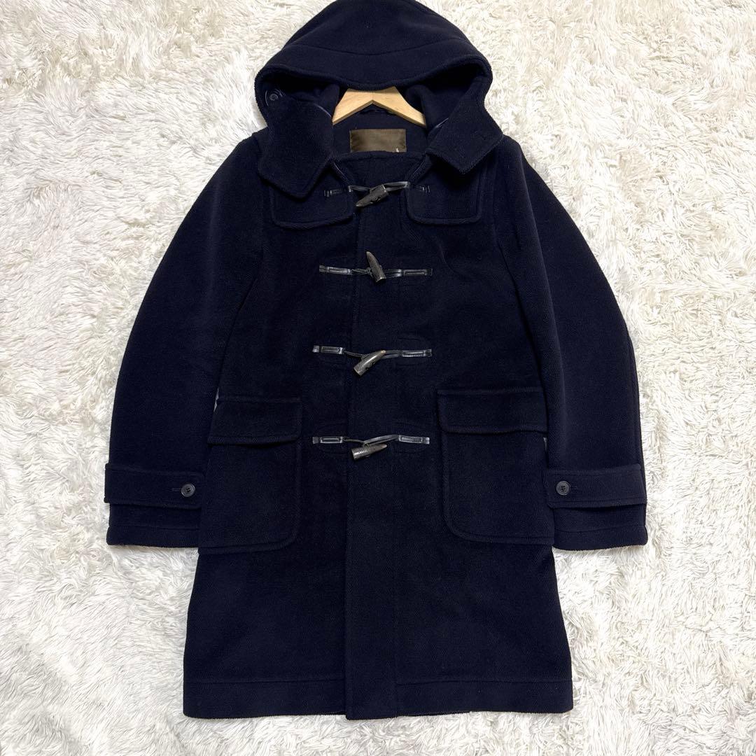 マッキントッシュ　ダッフルコート　ヘリンボーン　ネイビー　ウール　メンズ　38