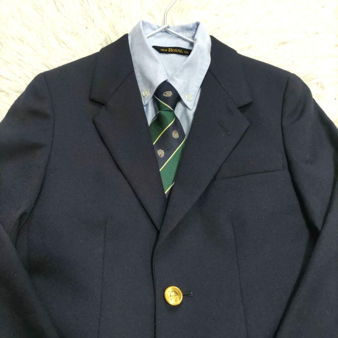 ポロバイラルフローレン 120 男の子 セットアップ 紺ブレ 金ボタン チェック