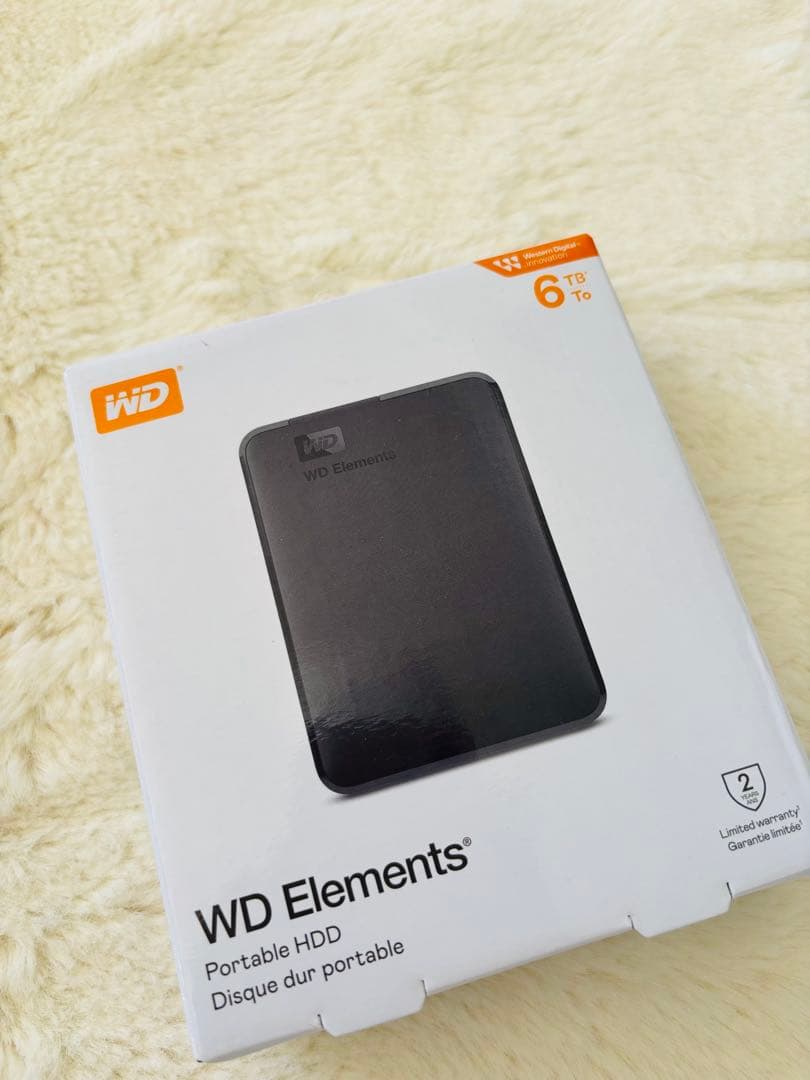 外付けハードディスク・ドライブ WD Elements Portable HDD 6TB