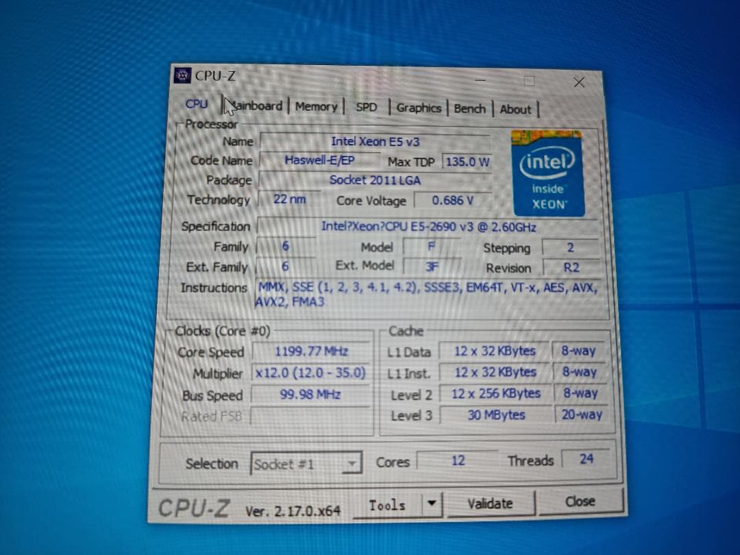 XEON E5 2690V3 + ASUS X99-A + メモリー　セット