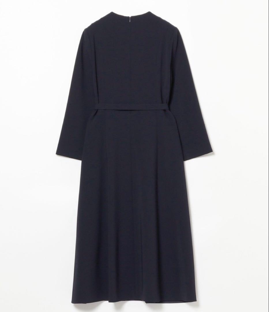 セレモニー　フォーマル　ベルト付 ドレス　ワンピース　長袖