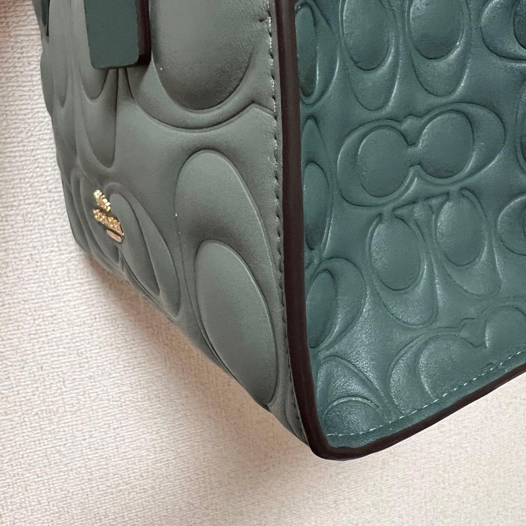 COACH グリーン ハンドバッグと財布セット