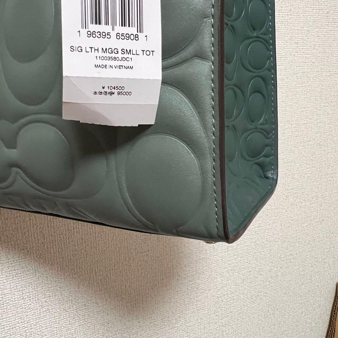 COACH グリーン ハンドバッグと財布セット