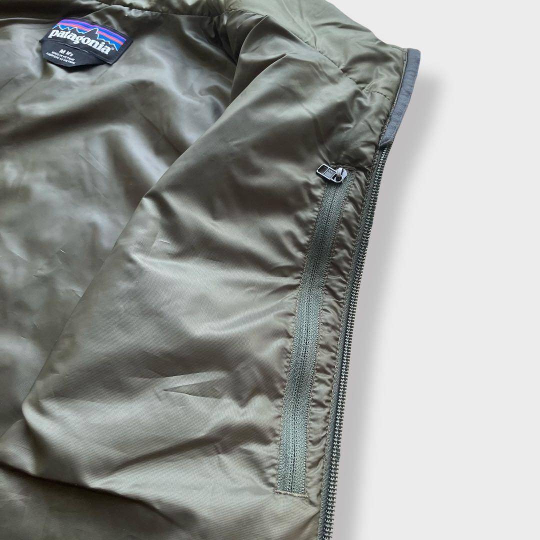 パタゴニアpatagoniaナノパフベストMカーキ中間着ミッドレイヤー化繊UL