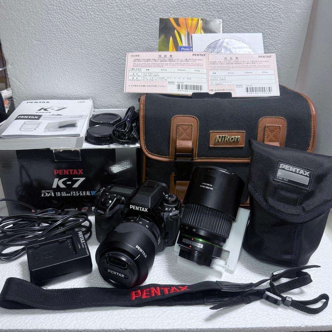 極美品　ペンタックス PENTAX K-7 レンズ2本セット　おまけ付き