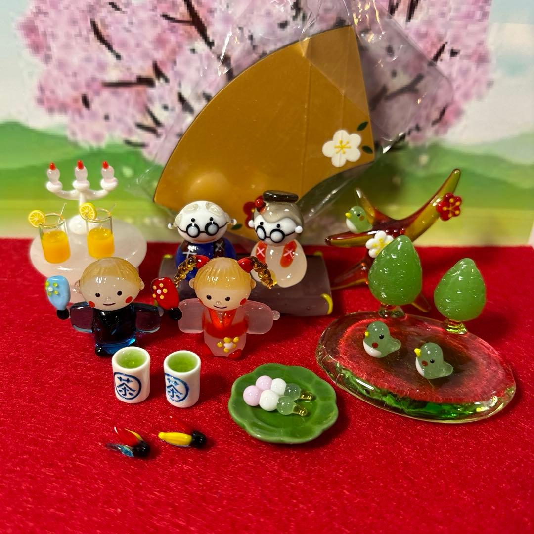 イク　ガラス細工　ミニチュア