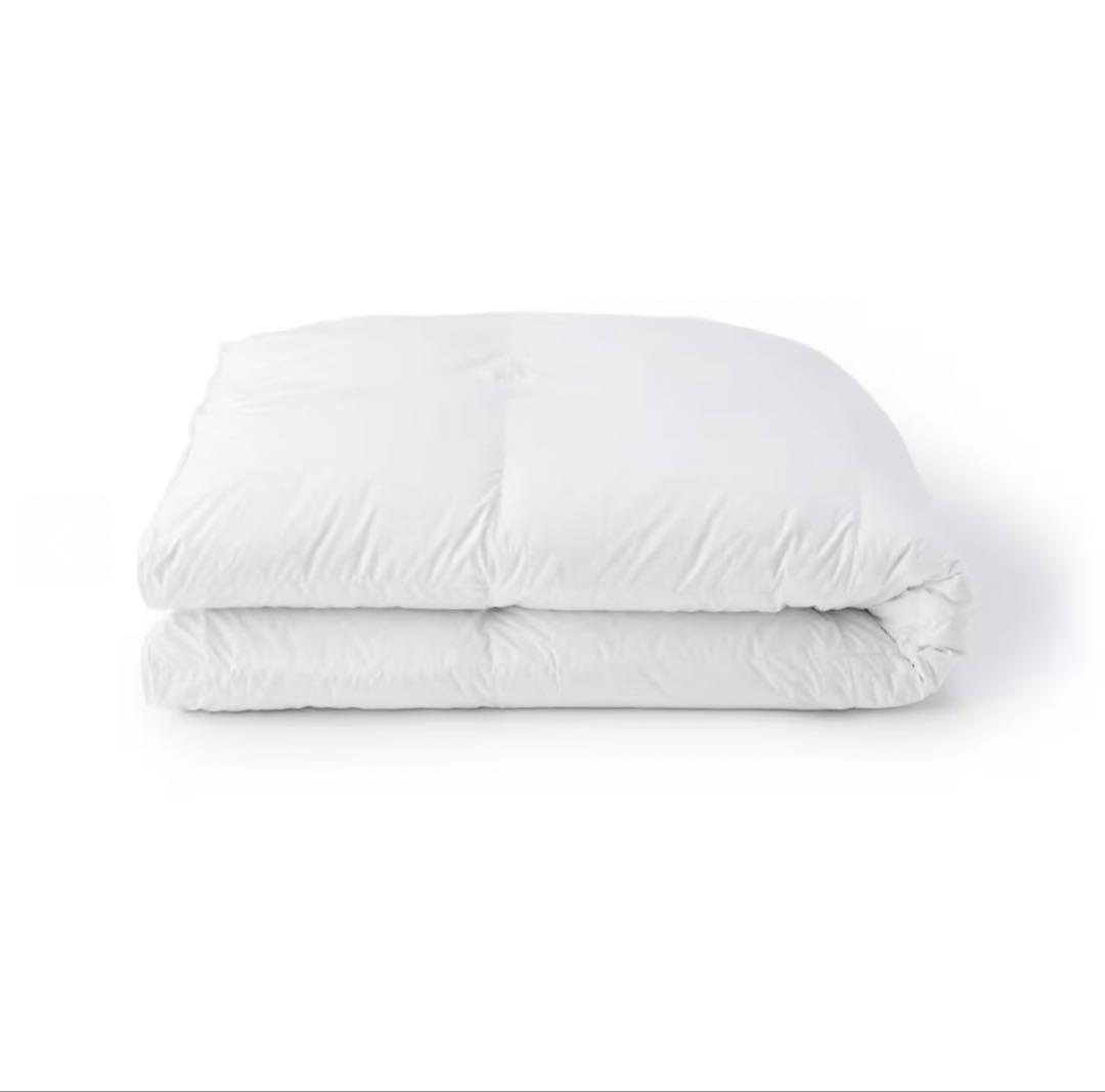 無印良品 グレー羽毛掛ふとん・二層式／ＳＤ１７０×２１０ｃｍ