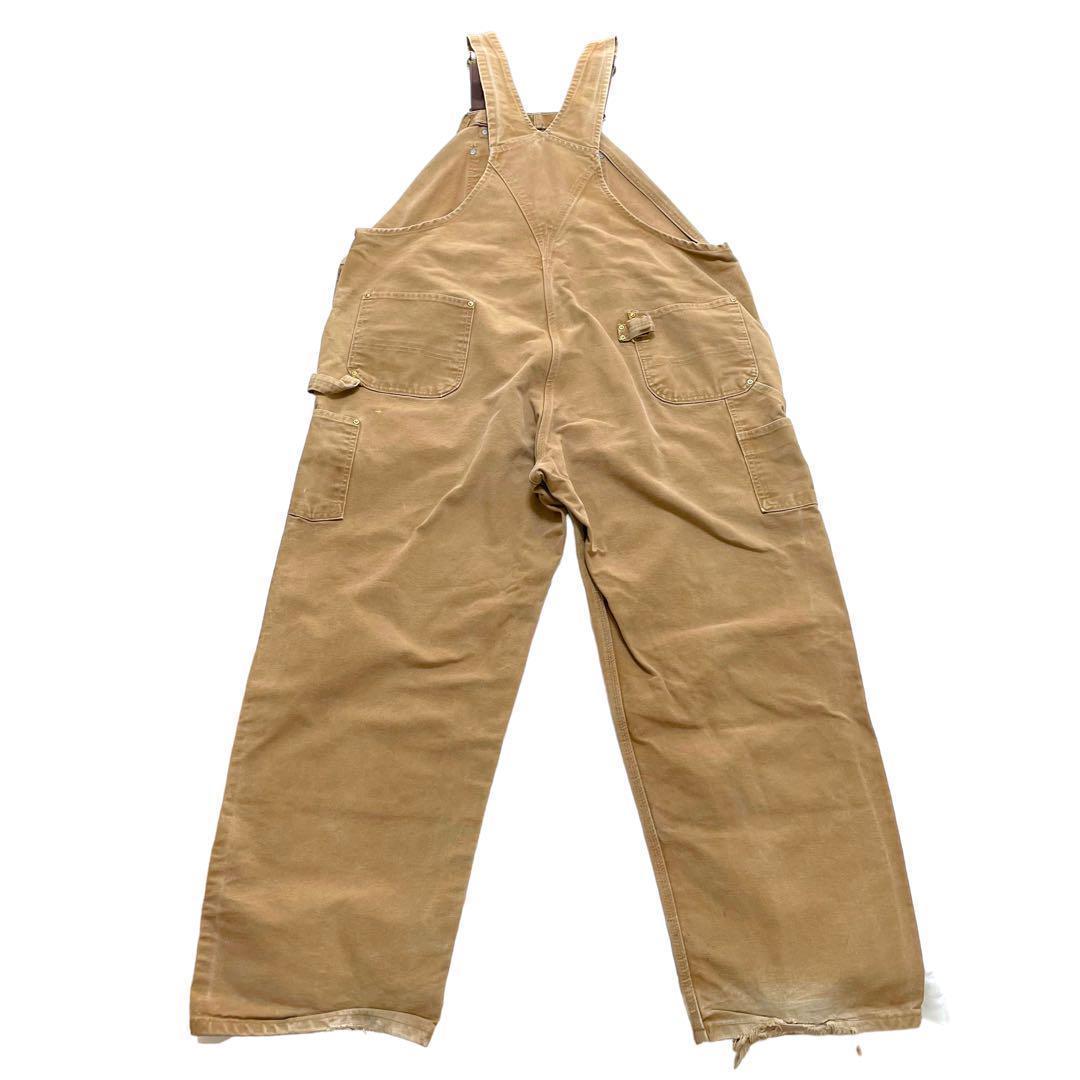 US古着 carhartt カーハート オーバーオール ダブルニー ビッグサイズ