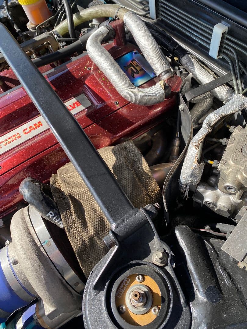 RB26 プラグカバー チタン プレート スカイライン　BNR32 BNR34