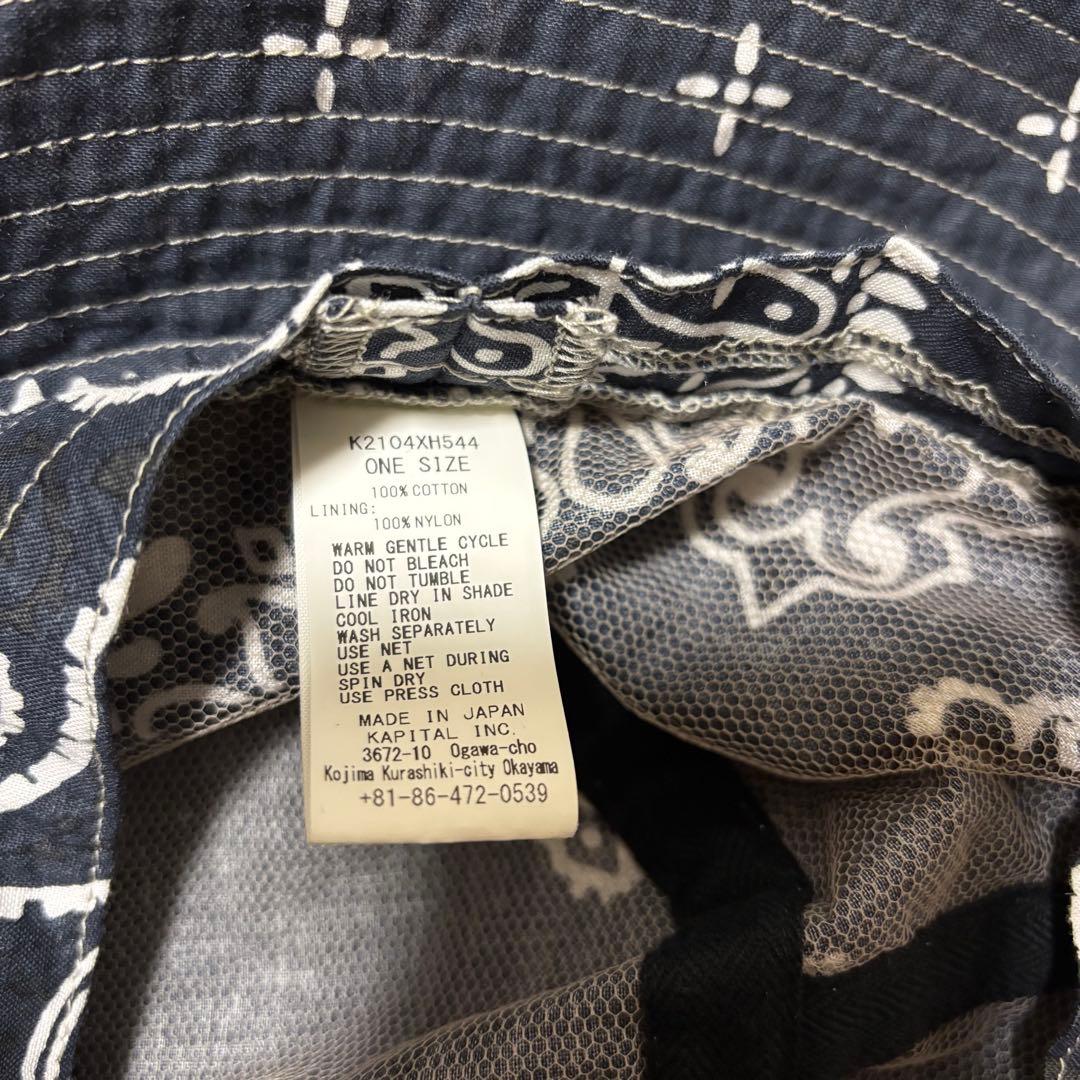 KAPITAL バンダナ柄 バケットハット サイズF