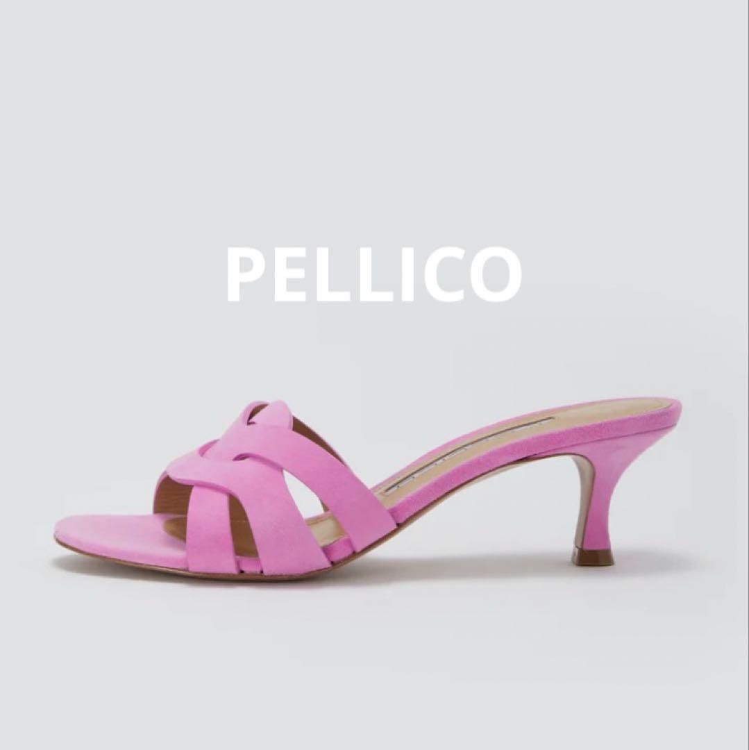 PELLICO パープル スエード ミュール　38.5