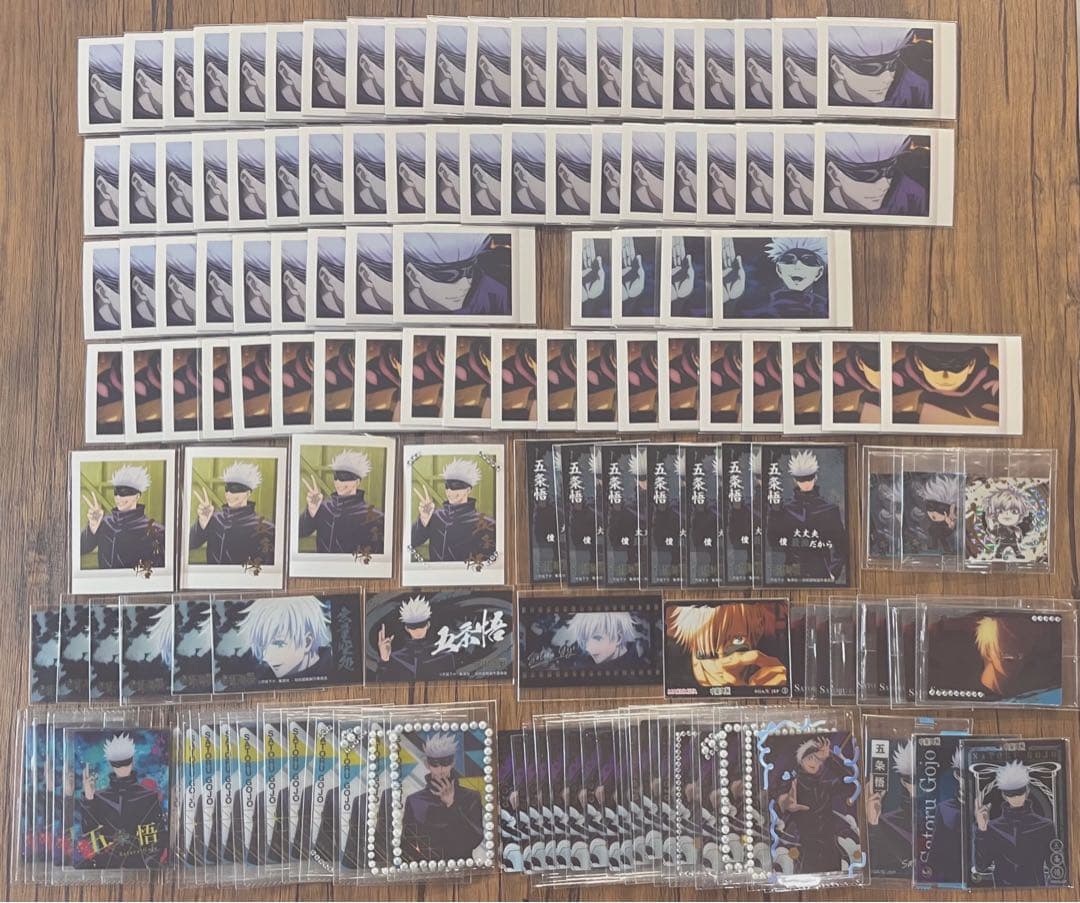 呪術廻戦五条悟 伏黒恵 乙骨憂太 狗巻棘 パンダトレーディングカードグッズセット