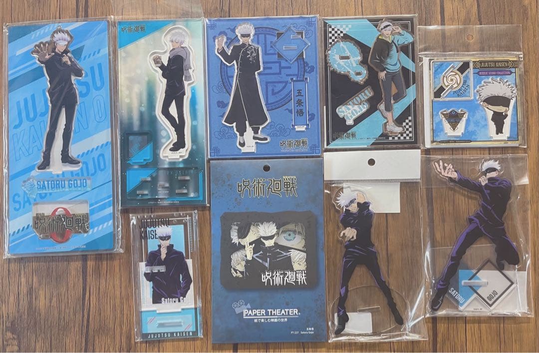 呪術廻戦五条悟 伏黒恵 乙骨憂太 狗巻棘 パンダトレーディングカードグッズセット
