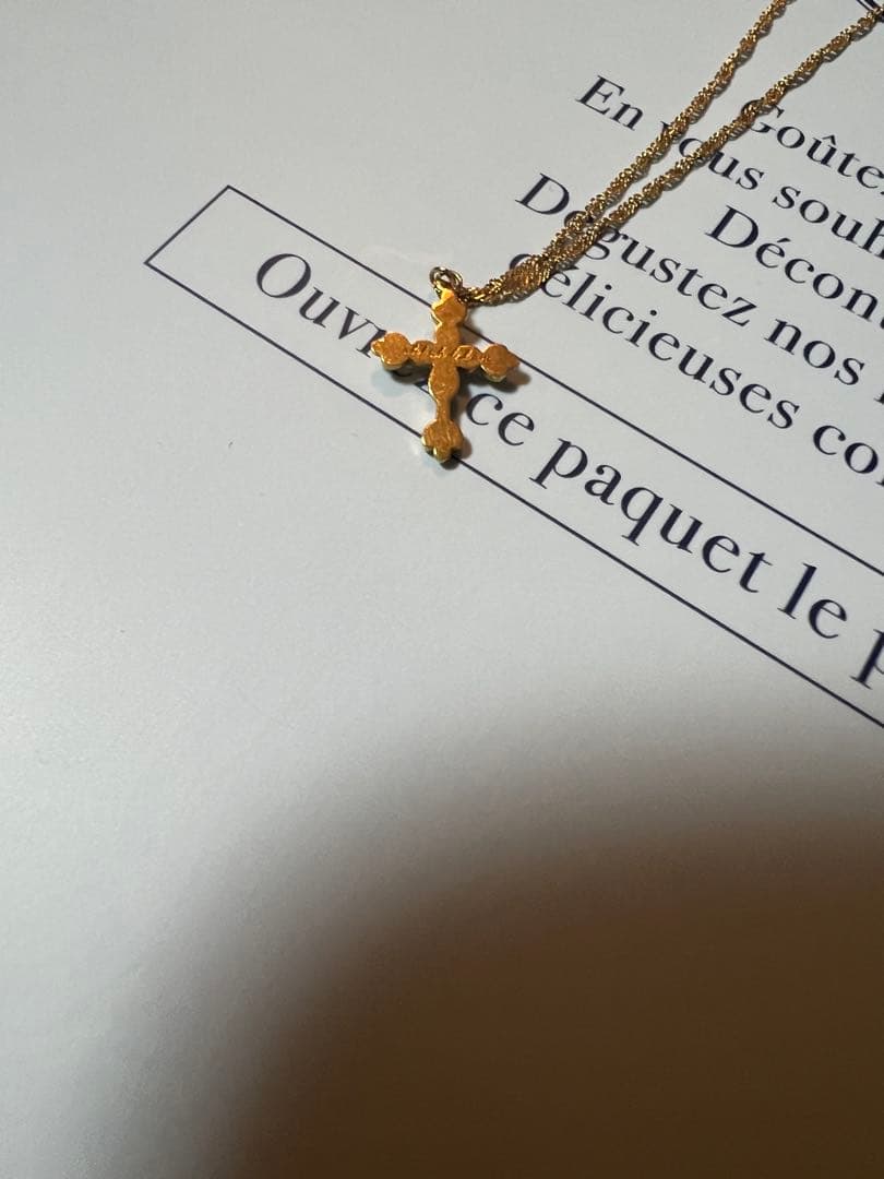 アーカーブラン AHKAH ミュゼクロスネックレス♡十字架 18K ダイヤモンド