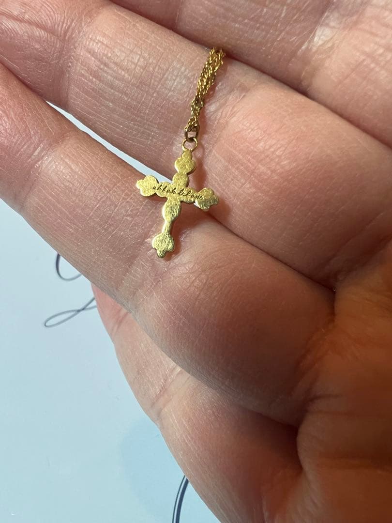 アーカーブラン AHKAH ミュゼクロスネックレス♡十字架 18K ダイヤモンド