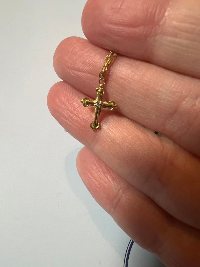 アーカーブラン AHKAH ミュゼクロスネックレス♡十字架 18K ダイヤモンド