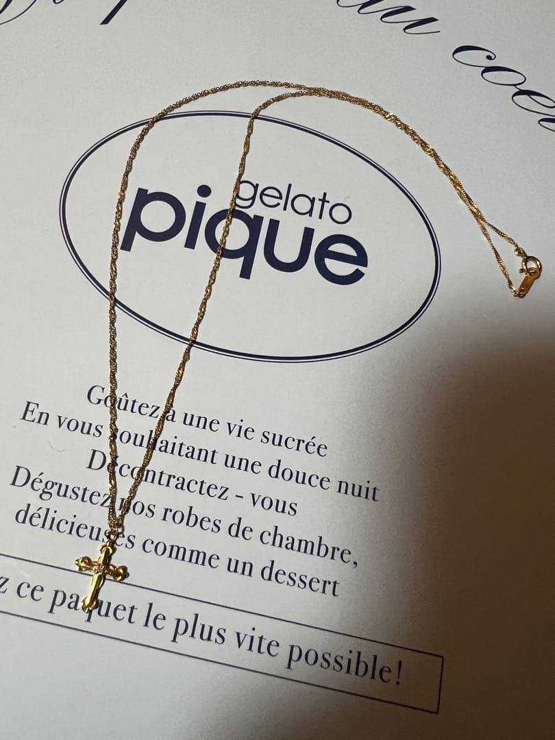 アーカーブラン AHKAH ミュゼクロスネックレス♡十字架 18K ダイヤモンド