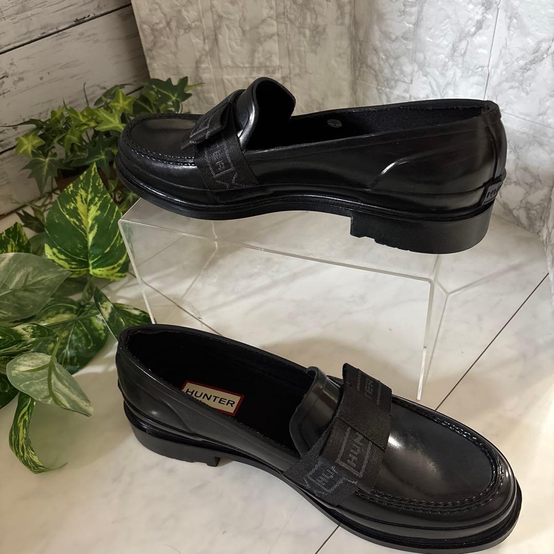 ⭐︎専用⭐︎HUNTER ハンター　リボンペニーローファーレインシューズ UK6