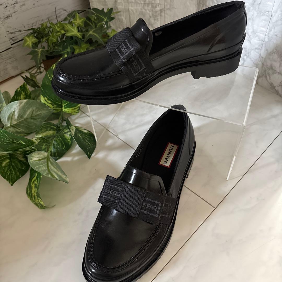 ⭐︎専用⭐︎HUNTER ハンター　リボンペニーローファーレインシューズ UK6