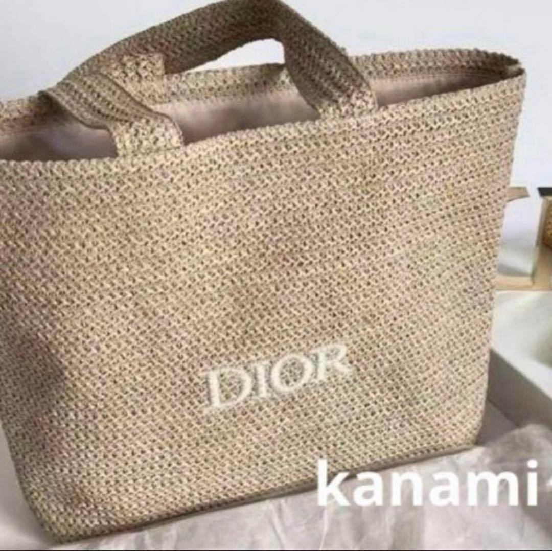 最新DIORノベルティトートバッグ　刺繍 かごバッグ　新品未使用