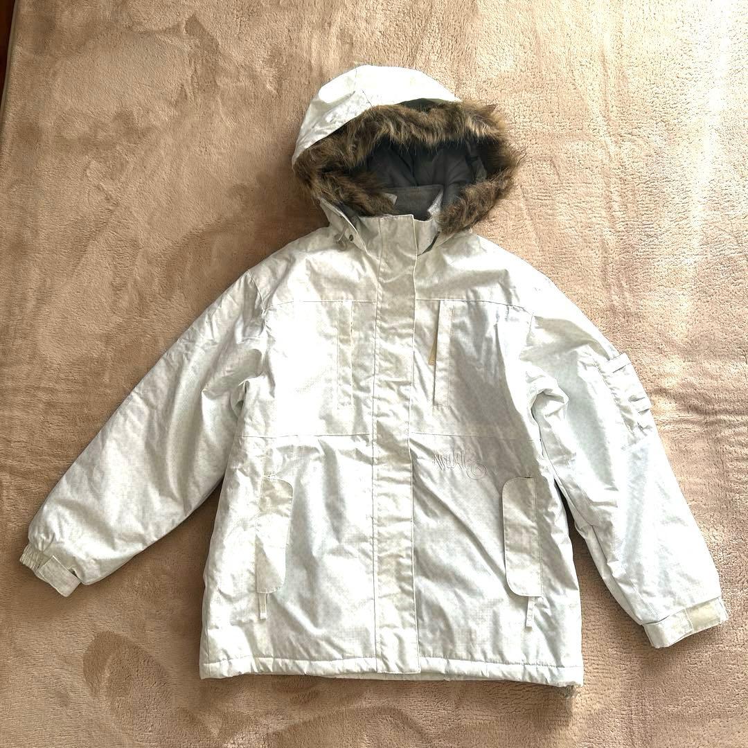 AIRWALK スキーウェア　上下　160 スノボ　男女兼用可　白×ブラウン