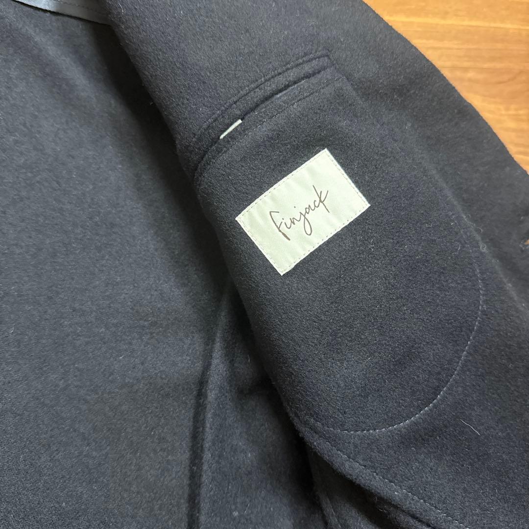 finjack ヴィンテージカシミヤ2Bネイビージャケット46