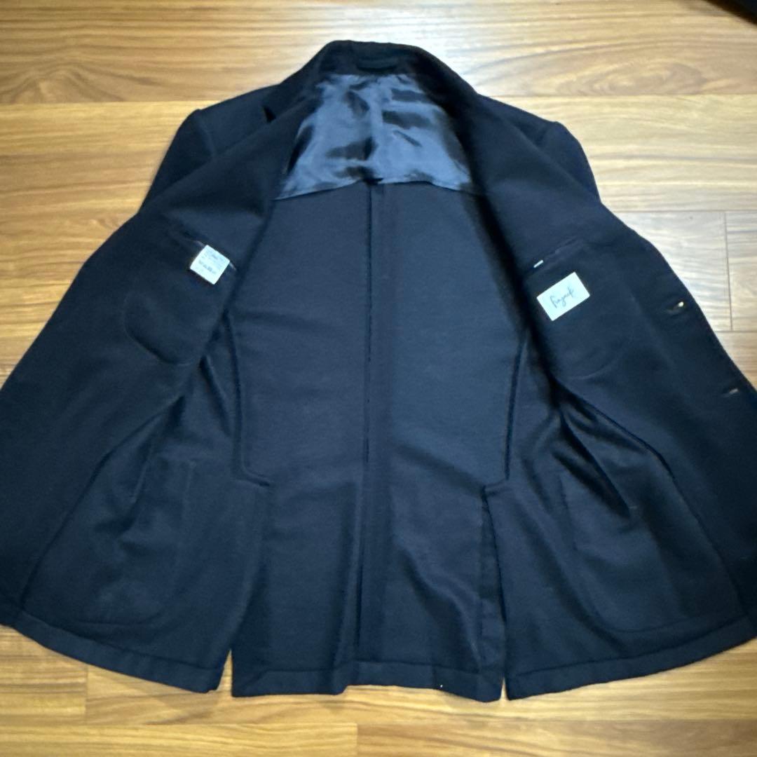 finjack ヴィンテージカシミヤ2Bネイビージャケット46