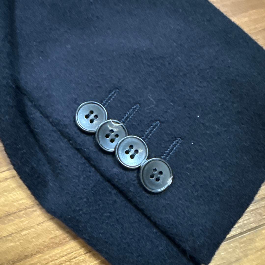 finjack ヴィンテージカシミヤ2Bネイビージャケット46