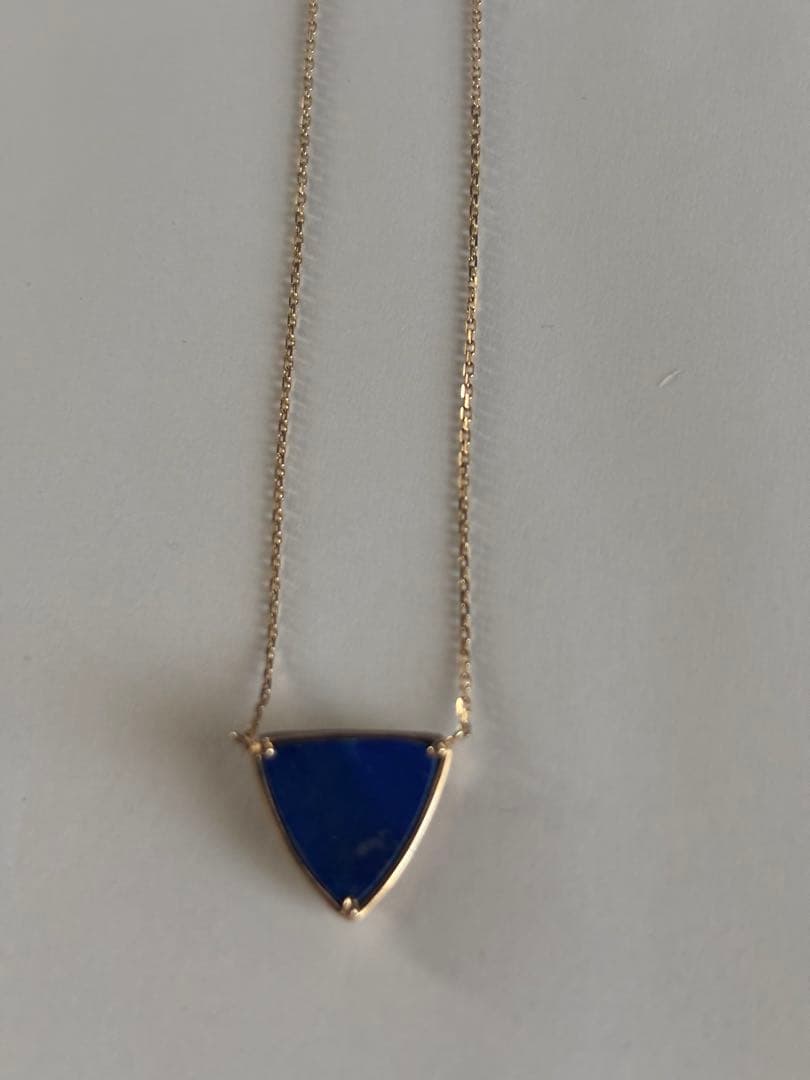 専用ageteアガットK10ネックレスラピスラズリ×ラブラドライト