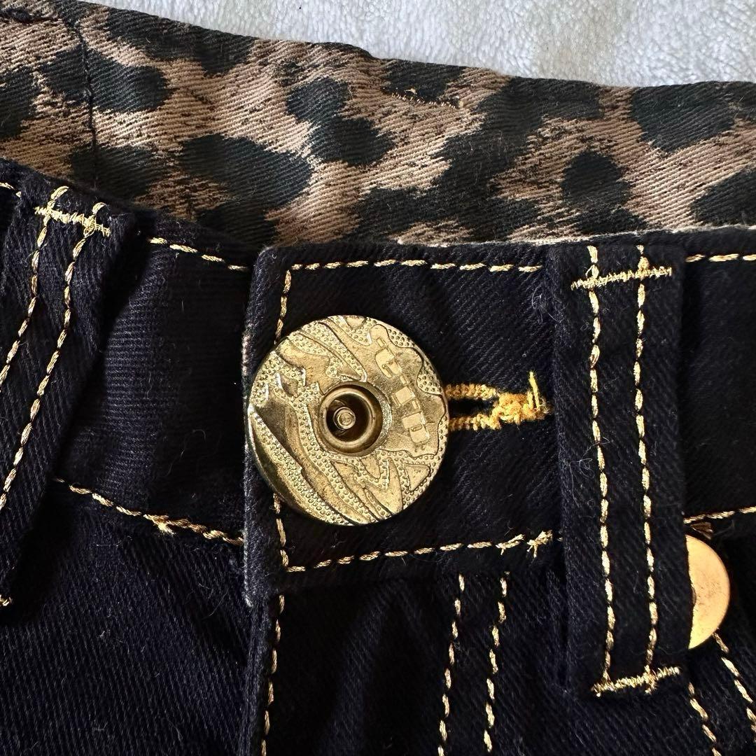 元祖【d.i.a.】サイドベルトレオパードショーパン ゴールドステッチ 当時物